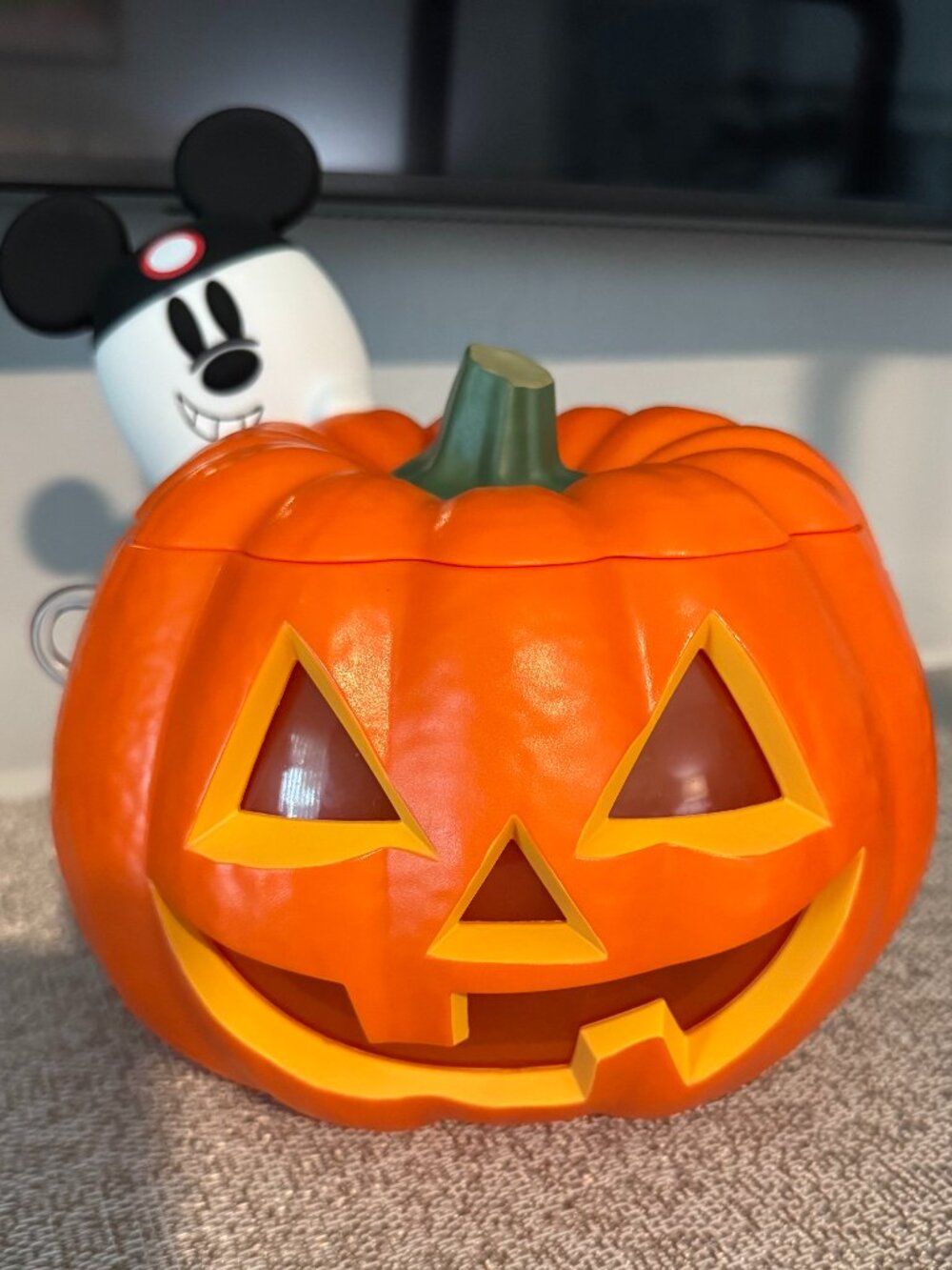 Tokyo Disney Resort's popular Halloween popcorn bucket - jack-o'-lanern